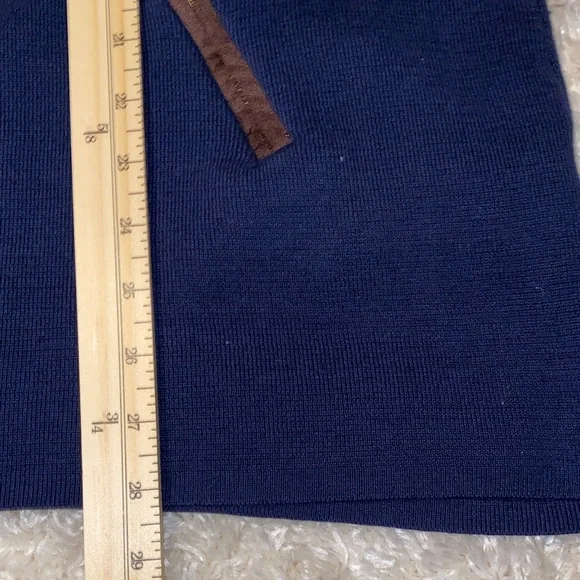 Charter Club Tan and Navy Colorblock Cardigan Size PL - Picture 10 of 10